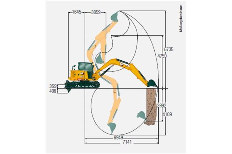 Minibagger CAT 308 NG CR mit Verstellausleger (8,9 t)